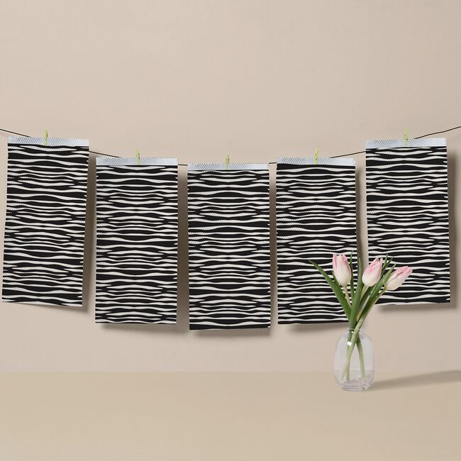 5 x 11 Embossed Pop Up Foil Zebra Print