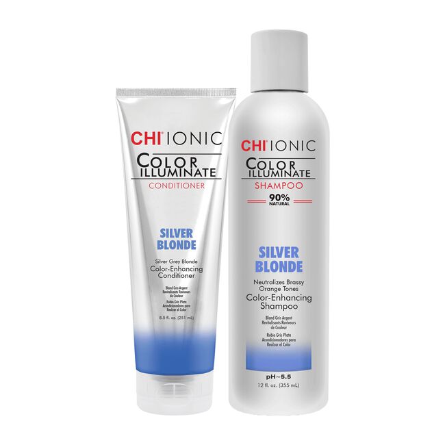 CHI Color Illuminate Silver Blonde Shampoo, Conditioner Duo