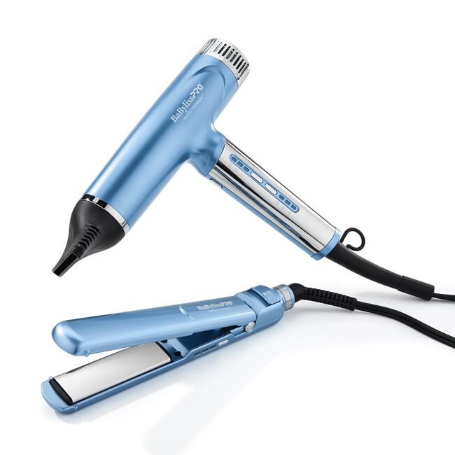Nano Titanium Light Dryer & 1 Inch Compact Flat Iron Set