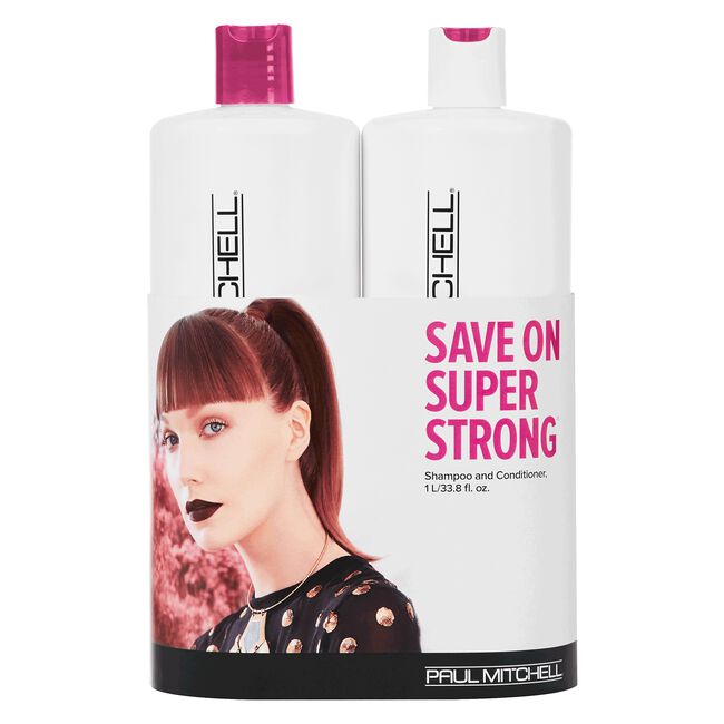 Super Strong Shampoo, Conditioner Liter Duo
