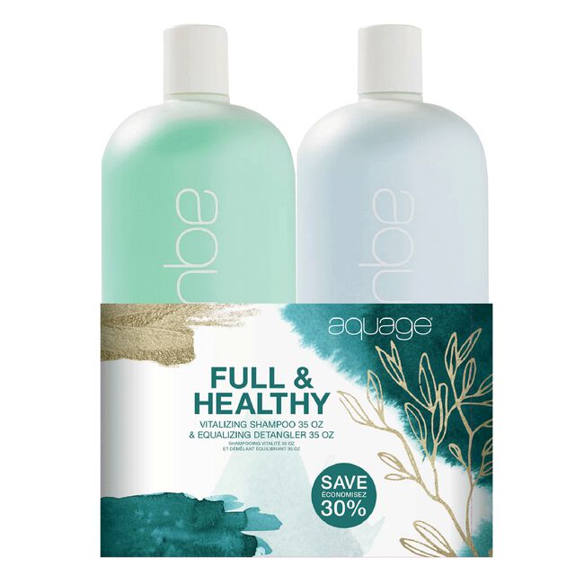 Vitalizing Shampoo, Equalizing Detangler Liter Duo Aquage CosmoProf