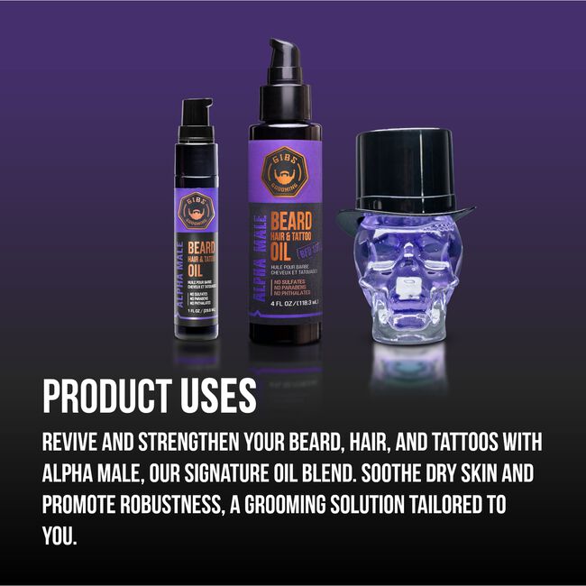 Alpha Male Beard, Hair, & Tattoo Oil