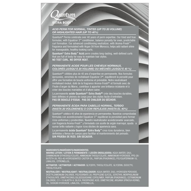 Quantum Extra Body Acid Perm for Normal, Tinted or Highlighted Hair