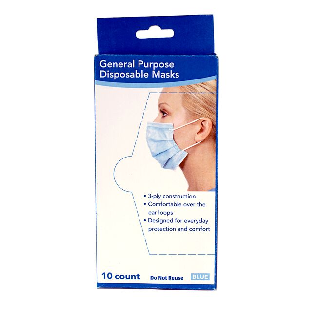 3-Ply Disposable Face Mask 10-Count