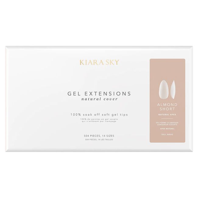 Almond Small Natural Cover Gel Extensions