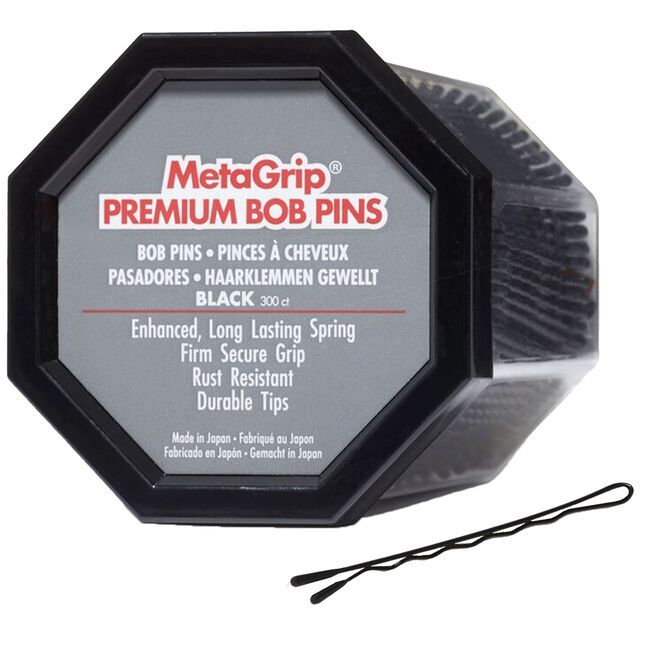 Salon Care Metagrip Black Bob Pins - 300 Count