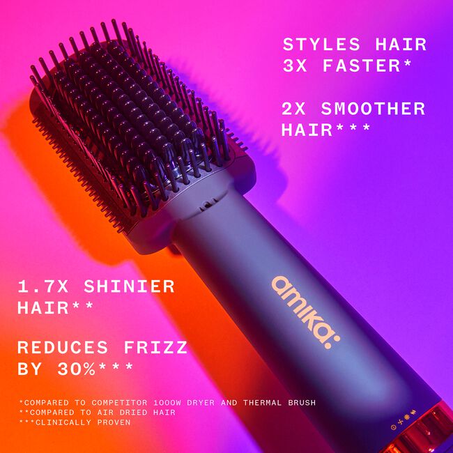 Double Agent 2in1 Blow Dryer & Straightening Brush amika CosmoProf