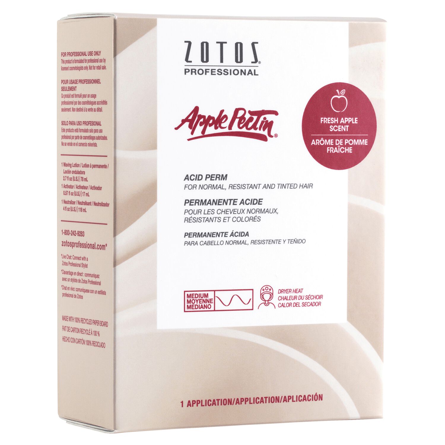 Apple Pectin Acid Perm for Normal, Resistant & Tinted Hair Zotos