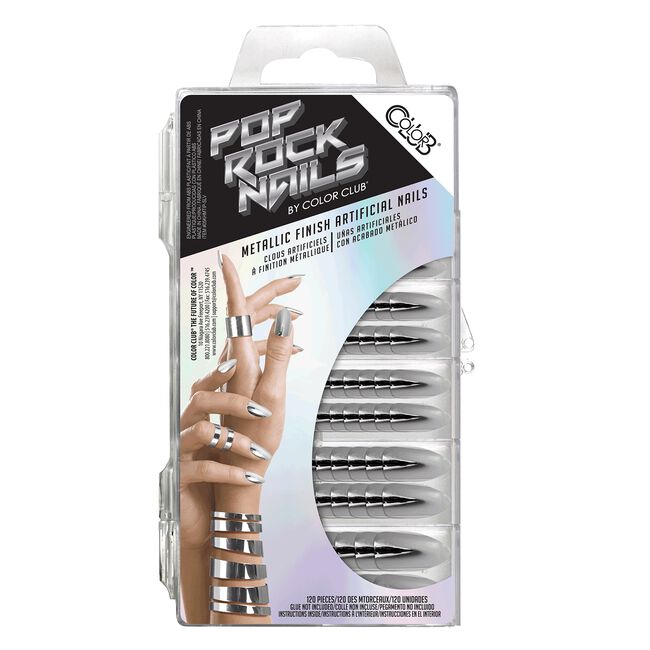 Color Club POP Rock Silver Artificial Nails