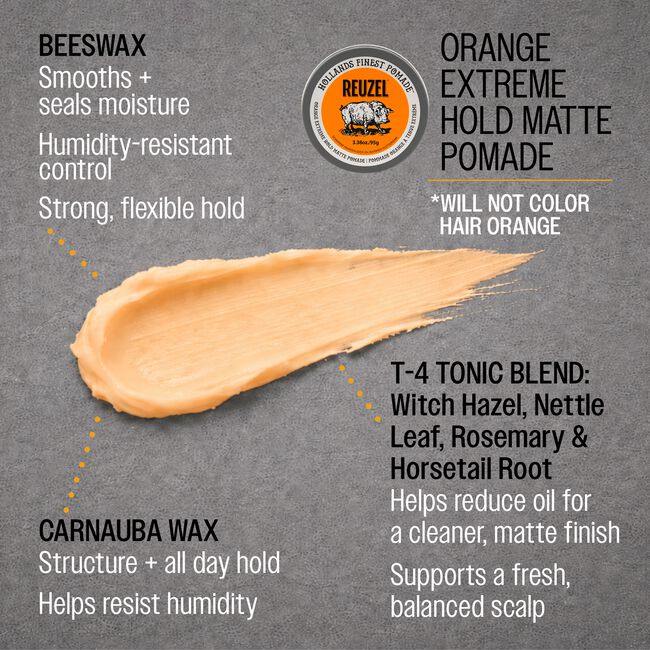 Orange Extreme Hold Matte Pomade