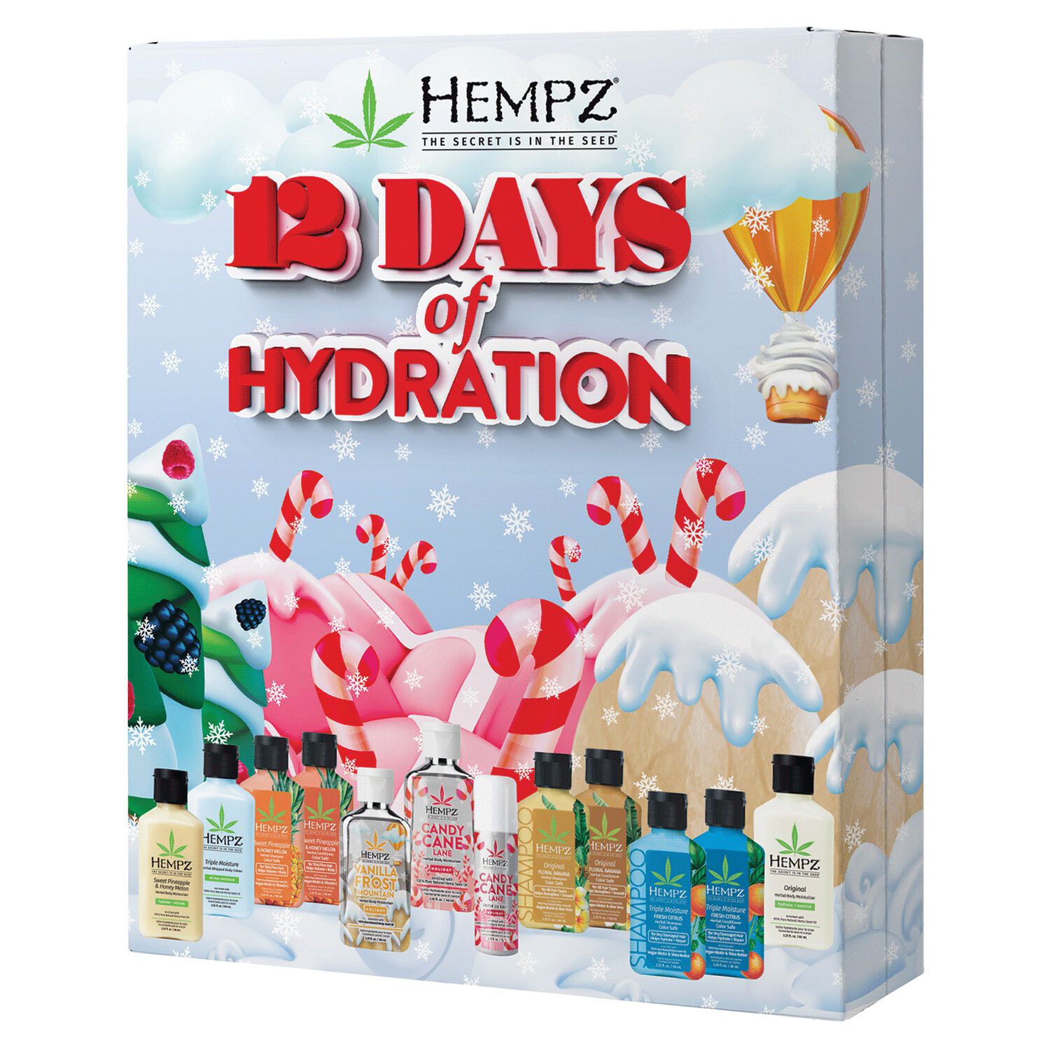 Twelve Days of Hydration Advent Calendar Hempz CosmoProf