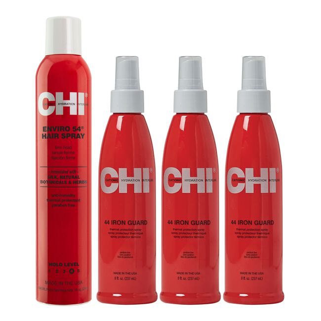 44 Iron Guard Thermal Protection Spray + Enviro Firm Hold Flex Hairspray Kit - CHI