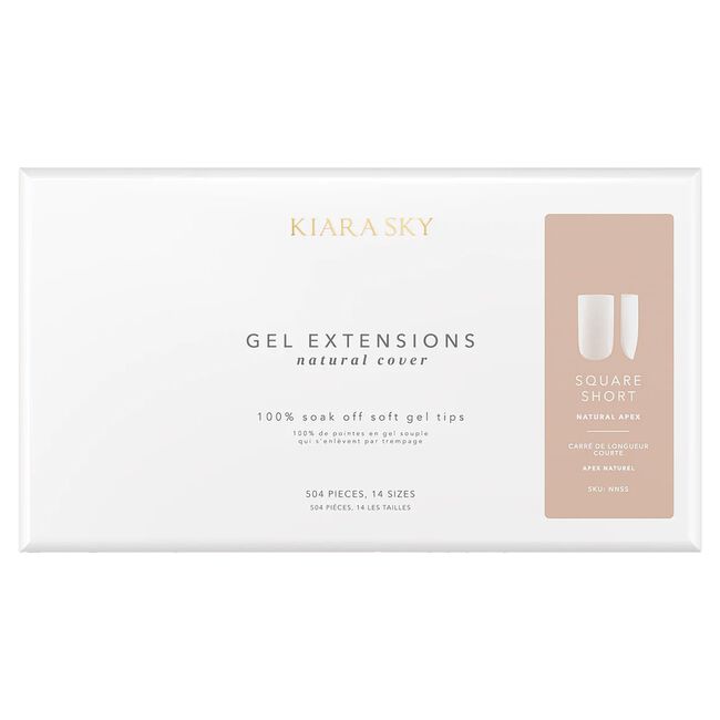 Square Small Natural Cover Gel Extensions
