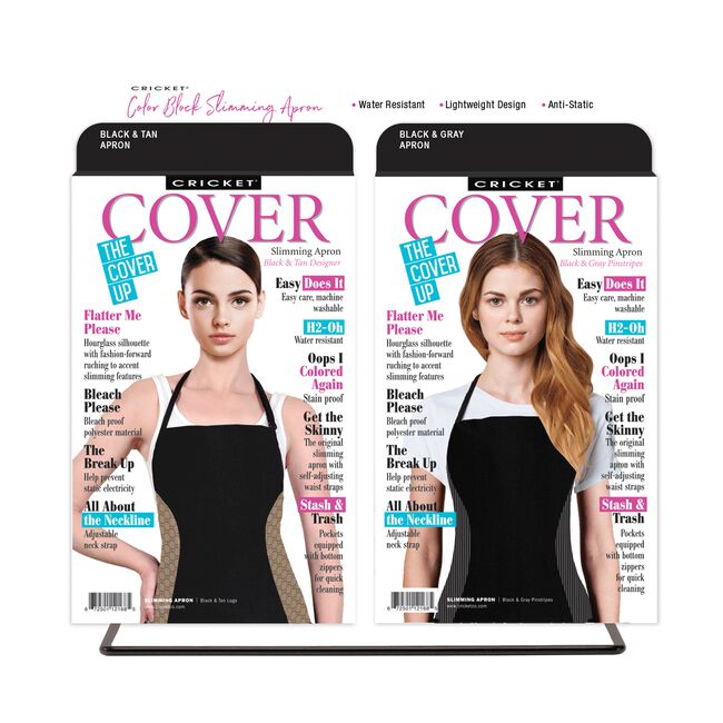 Color Block Slimming Apron - 4 Piece Display - Cricket | CosmoProf