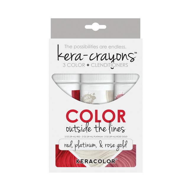 Kera-Crayon Set (Red, Platinum, Gold)