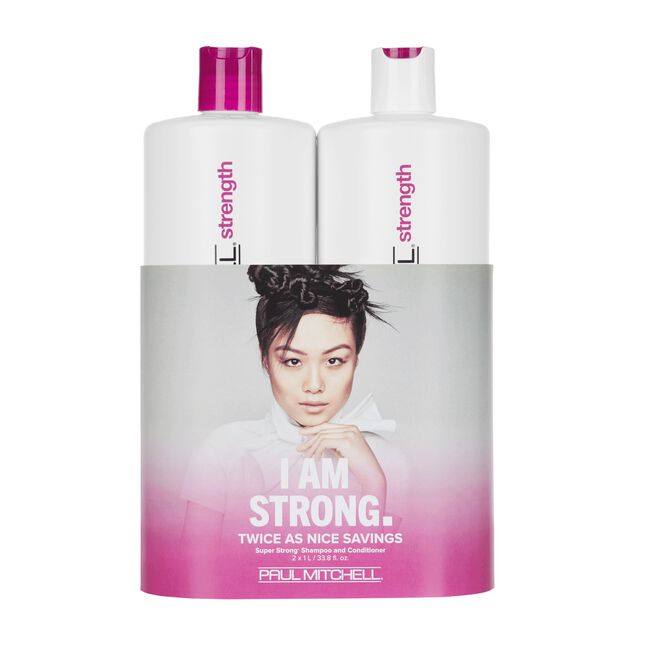 Super Strong Shampoo & Conditioner Liter Duo