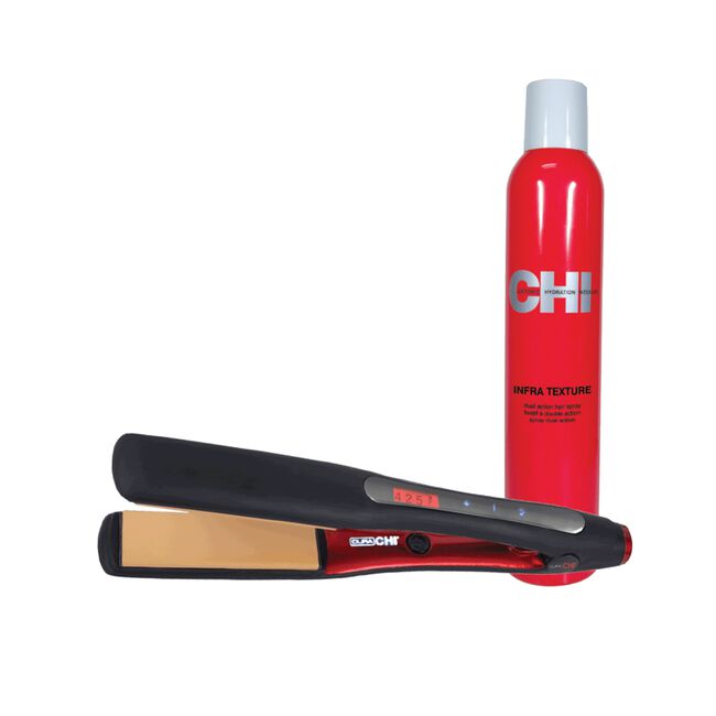 Dura CHI Styling Iron 1 1/4 Inch with Texturizing Hairspray