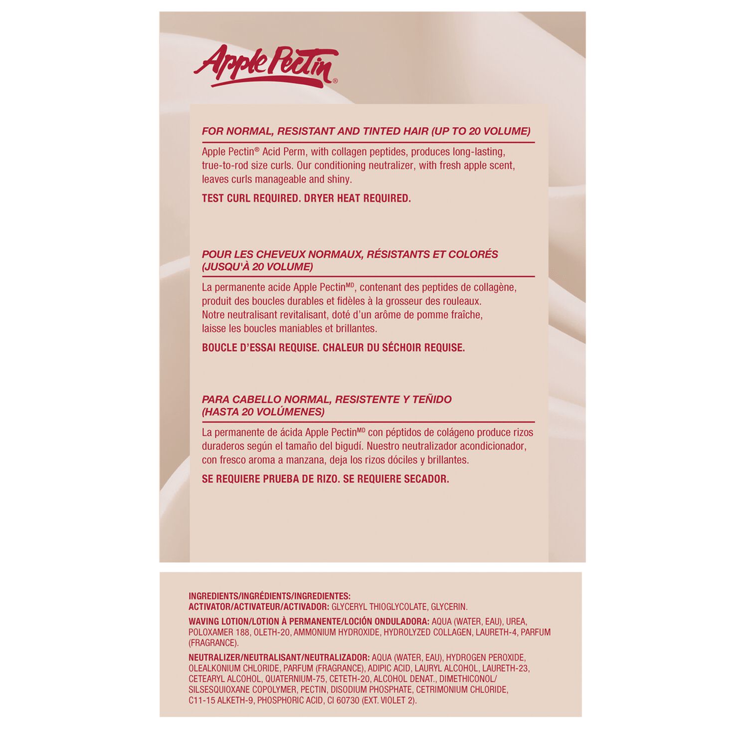 Apple Pectin Acid Perm for Normal, Resistant & Tinted Hair Zotos