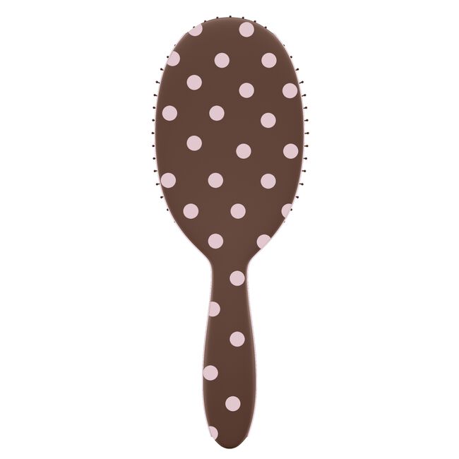 Chocolate Pink Dots Detangle Brush