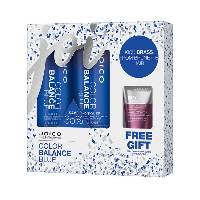 Color Balance Blue Shampoo, Conditioner, Defy Damage Masque