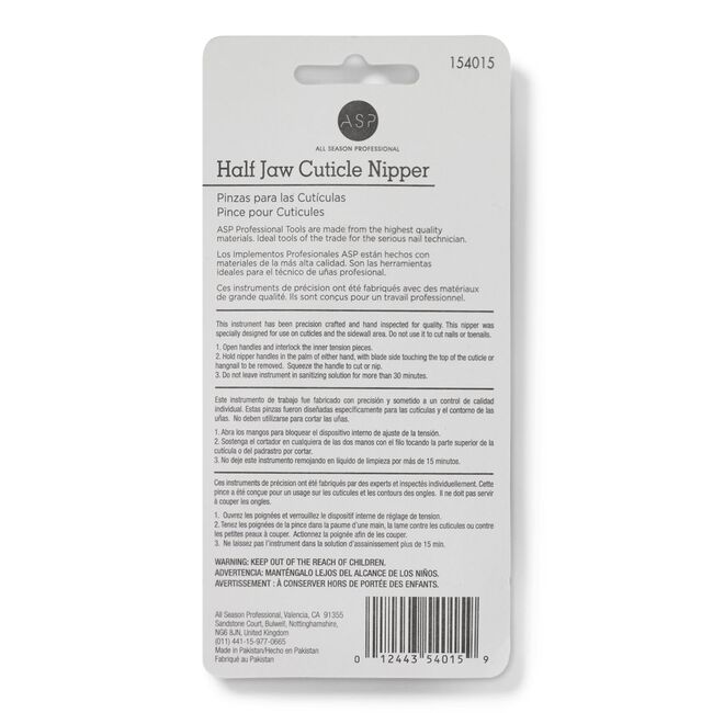 Non-Slip Half Jaw Cuticle Nippers