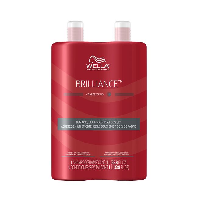 Brilliance Shampoo, Conditioner for Coarse Hair Liter Duo