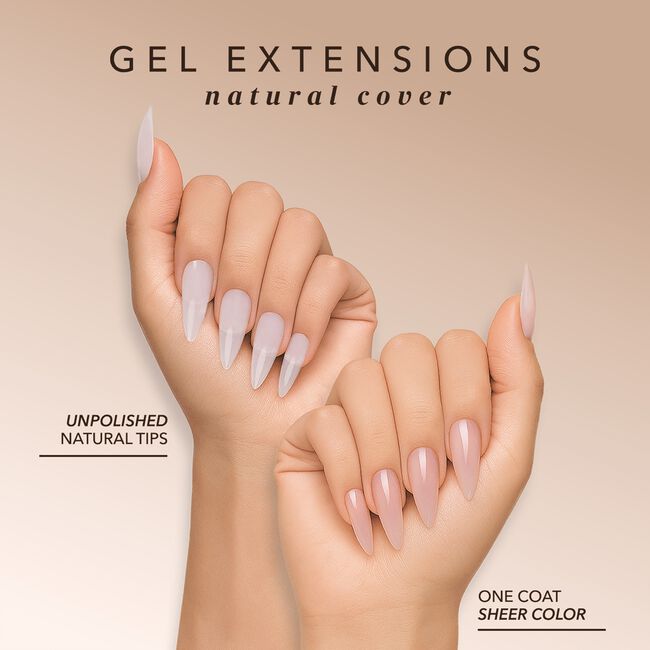 Almond Medium Natural Cover Gel Extensions