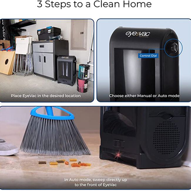 Professional Black Electric Dustpan Vacuum EyeVac CosmoProf