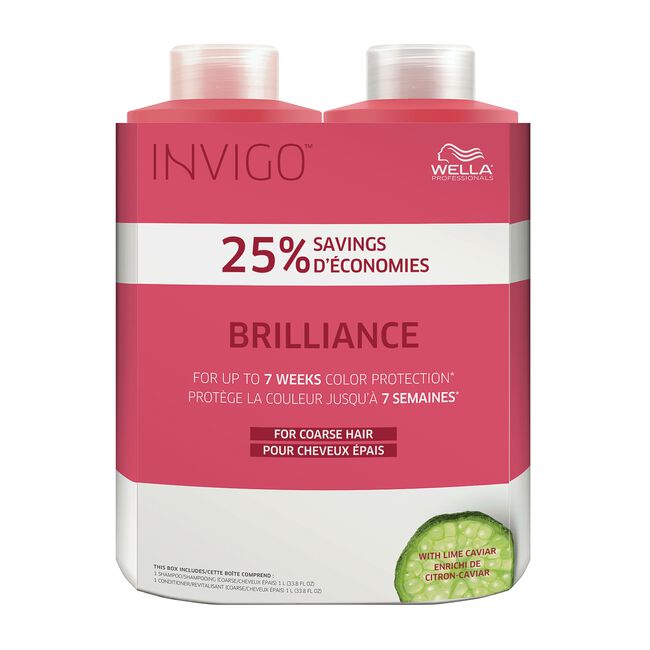 INVIGO Brilliance Shampoo, Conditioner Liter Duo Coarse Hair