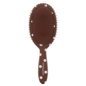 Chocolate Pink Dots Detangle Brush