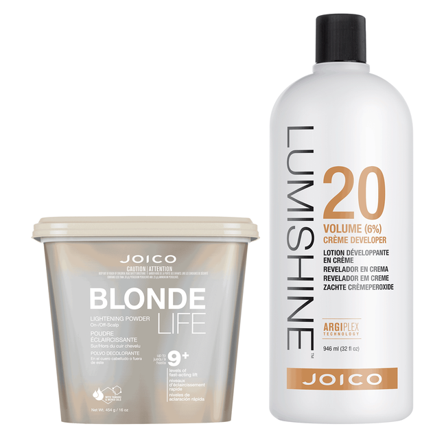 Blonde Life Lightening Powder 16 oz, 20 Volume Developer Joico CosmoProf