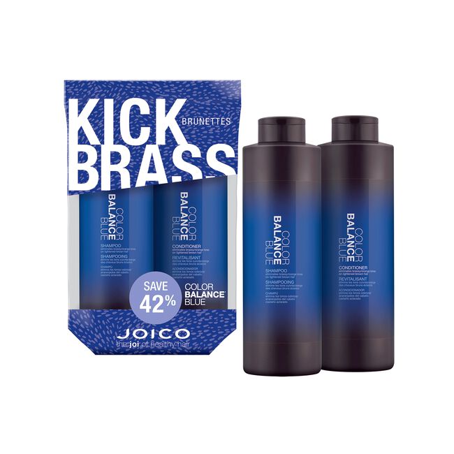 Color Balance Blue Shampoo, Conditioner Liter Duo