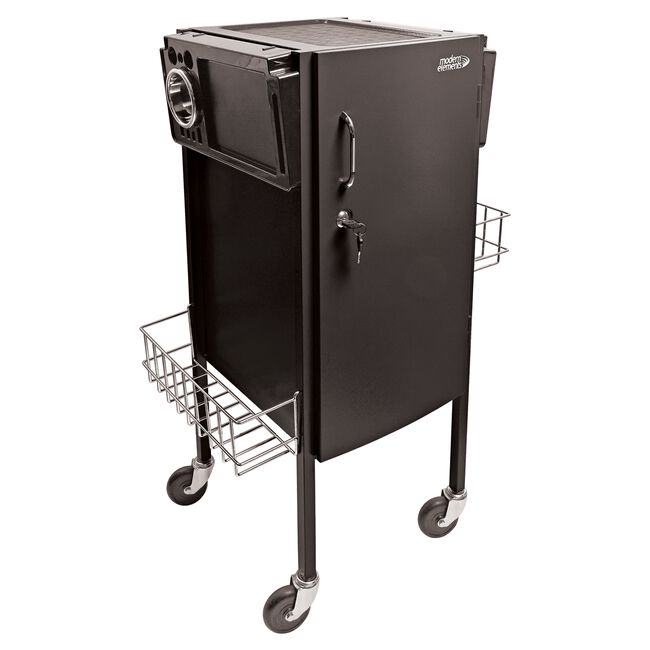 Black Metal Locking Trolley