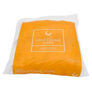 Clear Disposable 100 Count Processing Caps