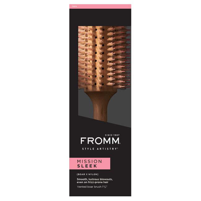 Mission Sleek 1.75 Inch Round Wood Brush