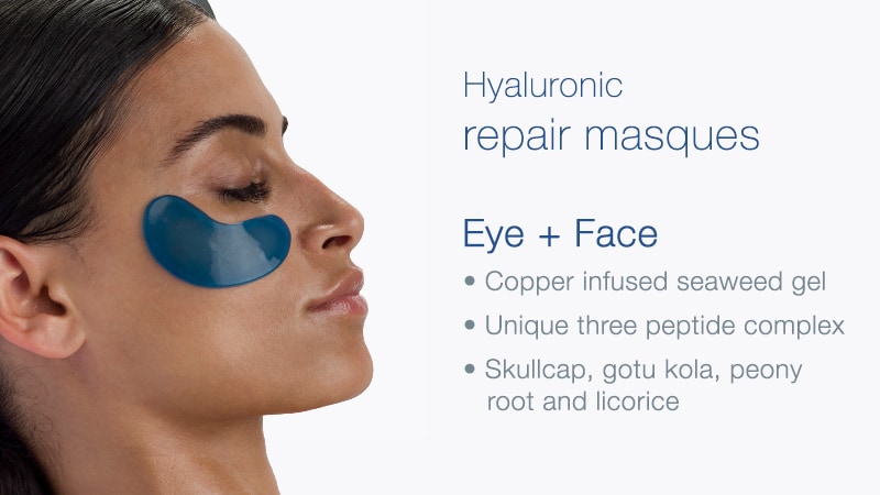 Hyaluronic repair masques Eye + Face Copper infused seaweed gel