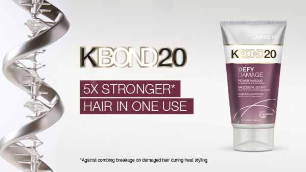 KBOND20 5X STRONGER*
                    HAIR IN ONE USE *Against combing breakage on damaged hair during heat styling