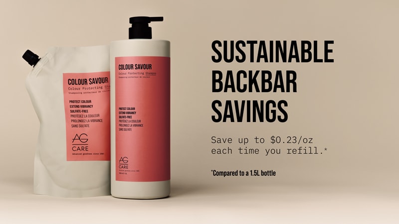Sustainable Backbar Savings. Save up to $0.23/oz each time you refill - *Compared to a 1.5L bottle.