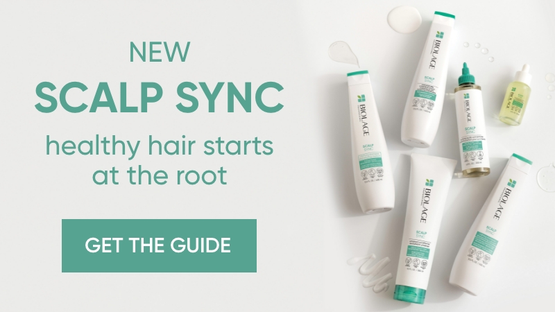 NEW SCALP SYNC. Healthy hair starts at the root, CLICK HERE TO GET THE GUIDE