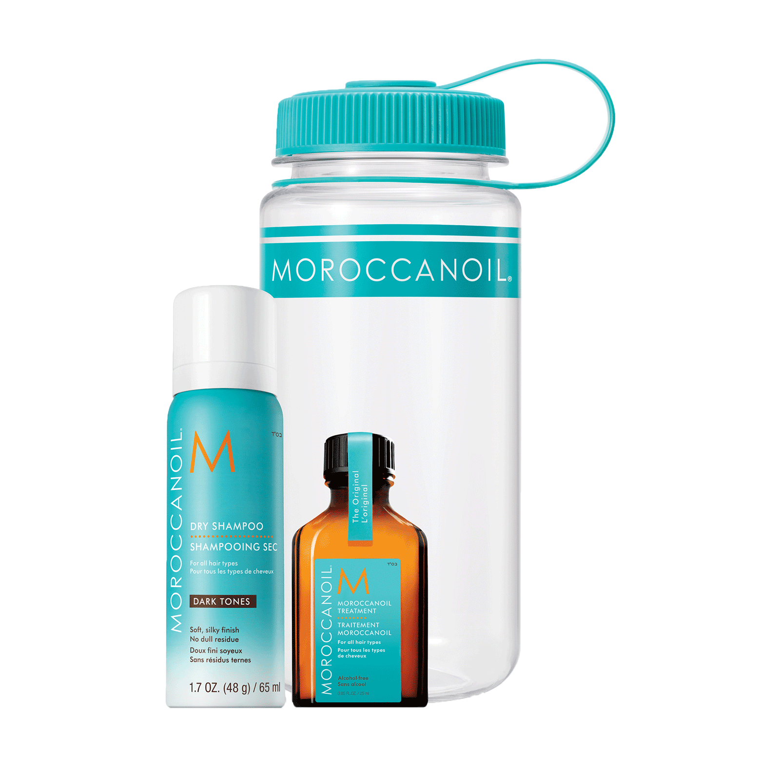 Gym Essentials Oil Treatment, Dry Shampoo Dark Tone Moroccanoil