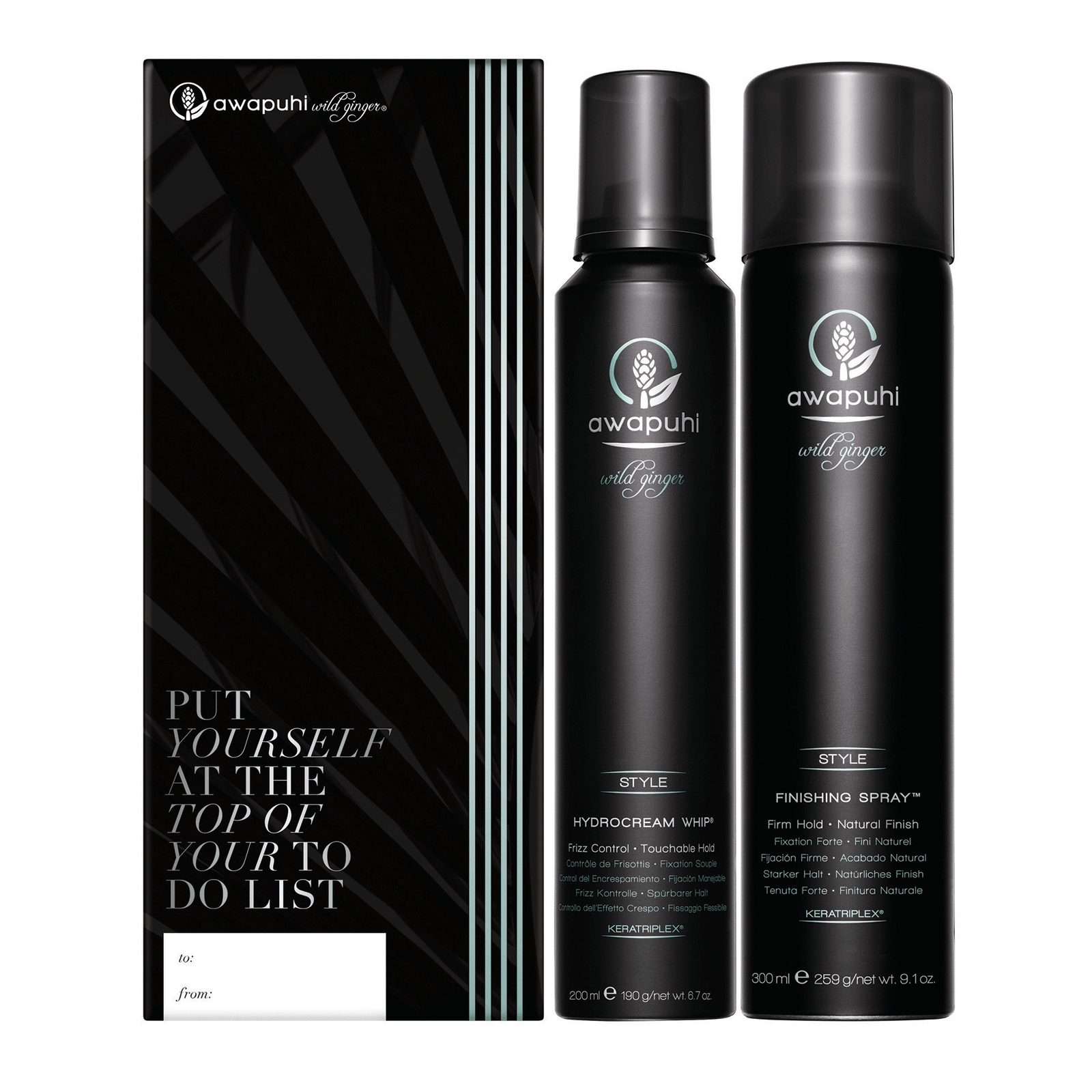 Awapuhi Wild Ginger Finishing Spray Hydrocream Holiday Set John Paul Mitchell Systems Cosmoprof