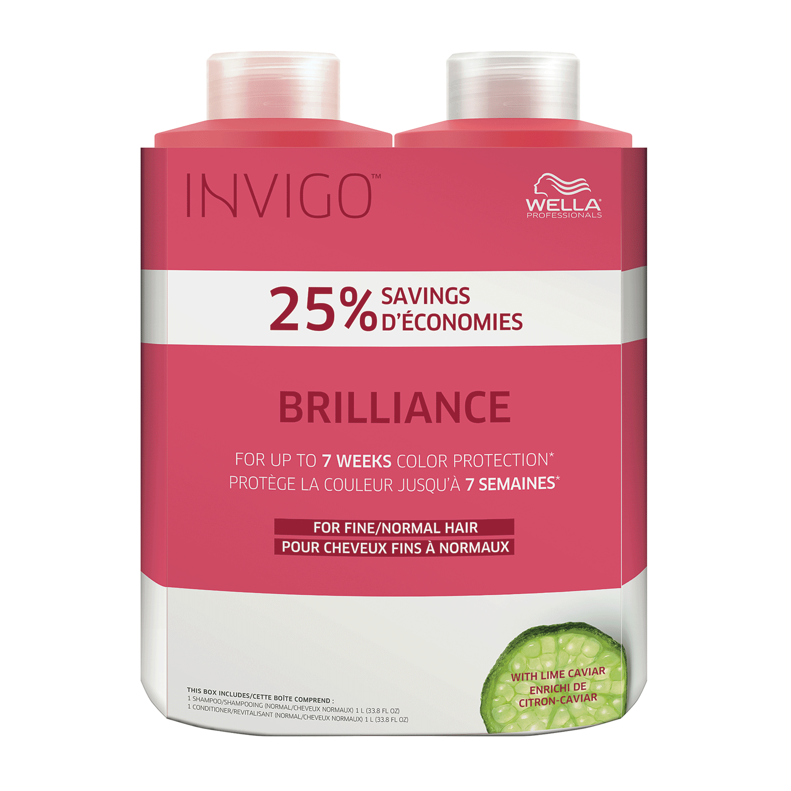 Invigo Brilliance Shampoo Conditioner Liter Duo Fine Hair Wella