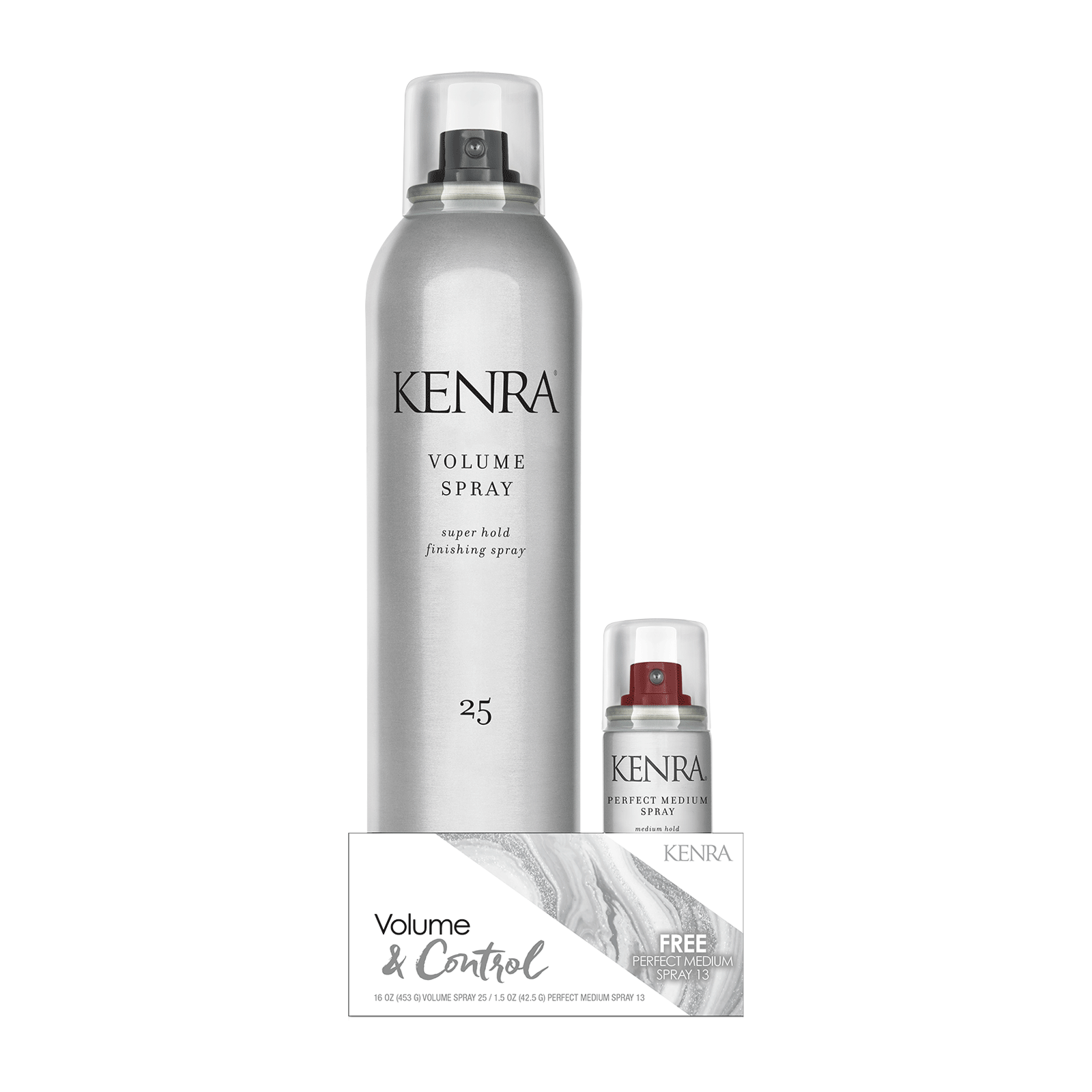 Volume Spray 25, Perfect Medium Spray 13 Travel Size Kenra Professional CosmoProf