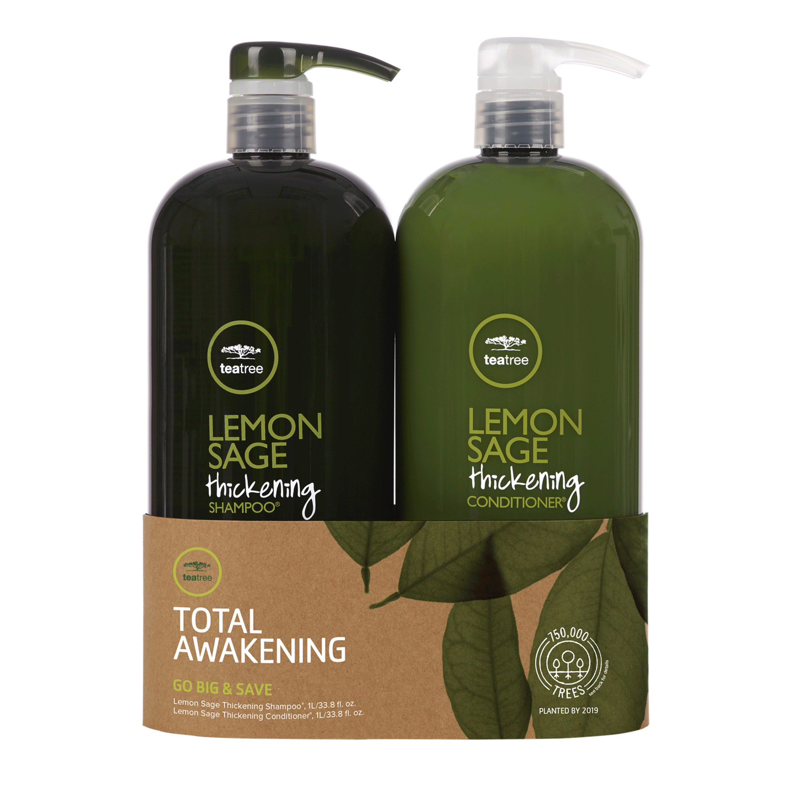 Tea Tree Lemon Sage Shampoo & Conditioner Liter Duo John Paul