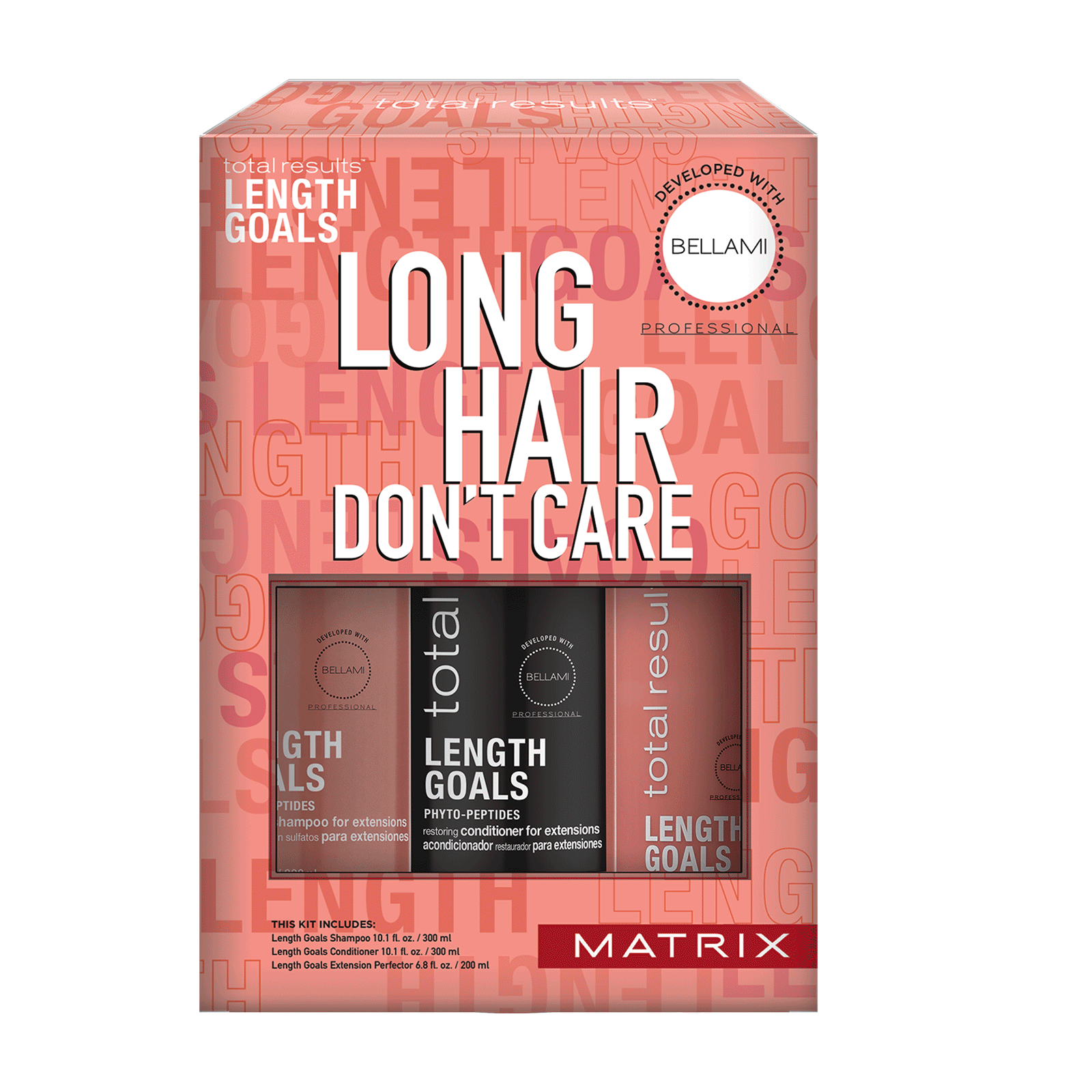 Total Results Length Goals Trio for Hair Extensions Matrix CosmoProf