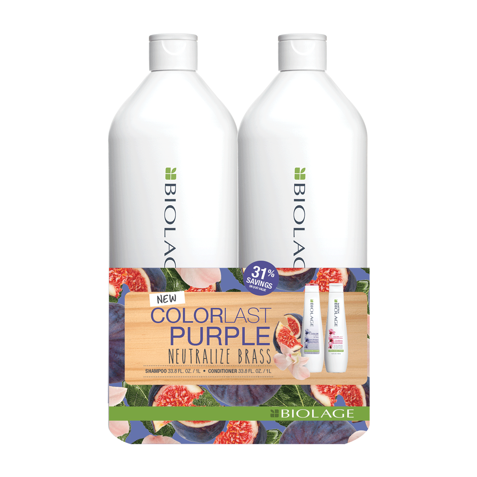 Biolage ColorLast Purple Shampoo, Conditioner Liter Duo Matrix