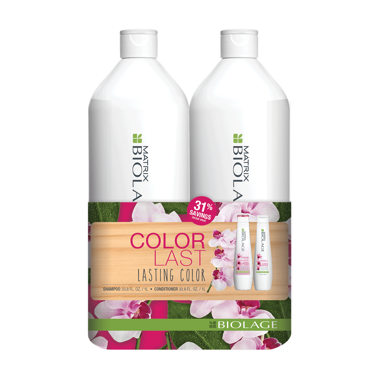 Biolage ColorLast Shampoo, Conditioner Liter Duo Matrix CosmoProf