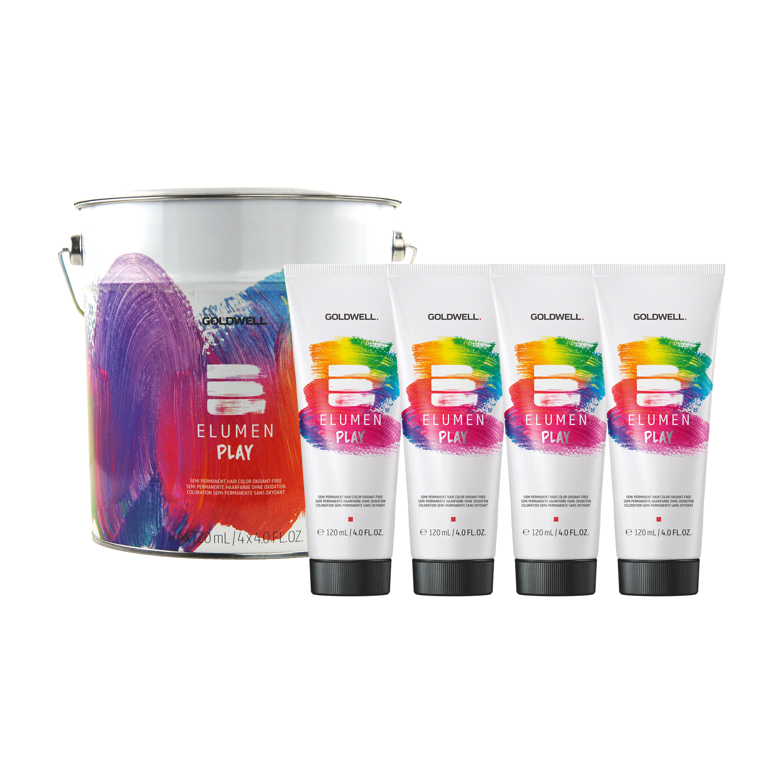 Elumen Play Violet Clear Pastel Mint Pink Trial Kit Goldwell