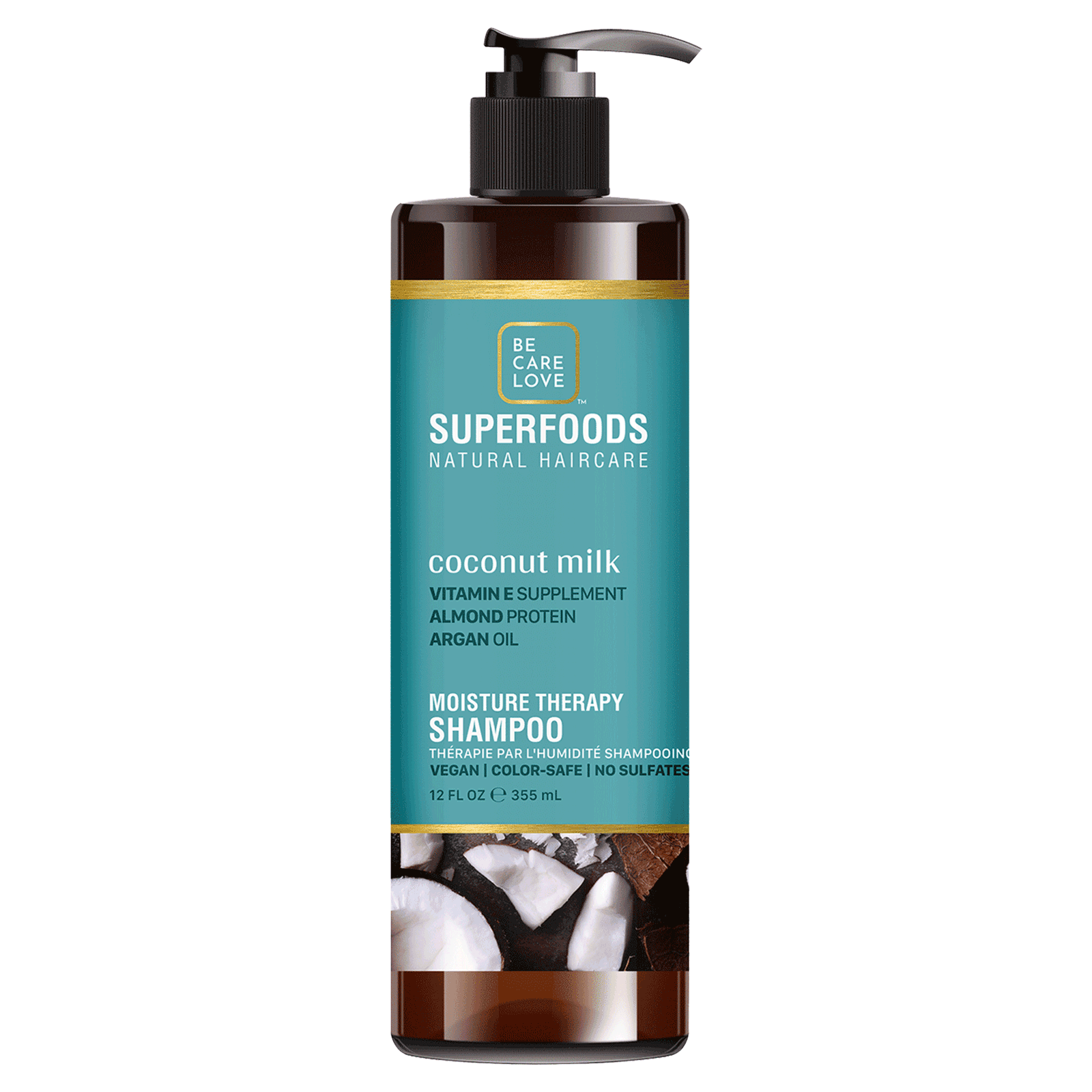 SuperFoods Coconut Milk Moisture Therapy Shampoo Be Care Love CosmoProf