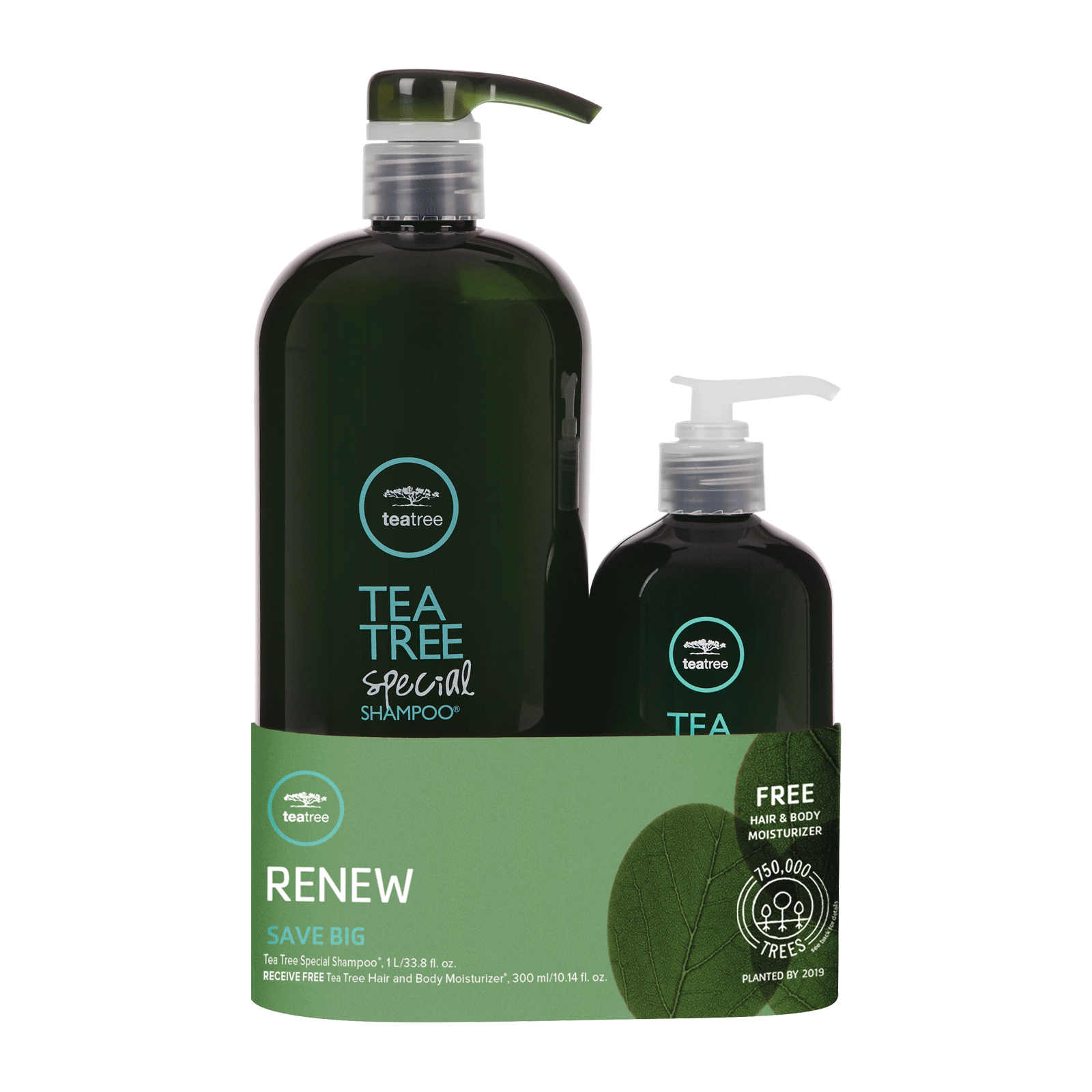 Tea Tree Special Shampoo, Hair, Body Moisturizer Duo John Paul